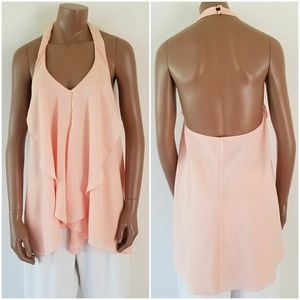 L Gianni Bini HighLow Halter Sleeveless Blouse NWT